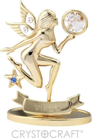 Sterrenbeeld Virgo (Maagd) 24 k goud verguld met Swarovski kristallen