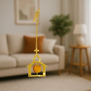  24-karaats verguld goud kerkje en versierd met Bohemia-kristallen