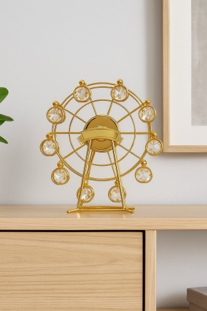 Golden Crystal Ferris Wheel – Luxe 24K Verguld Reuzenrad Ornament met Swarovski-Kristallen