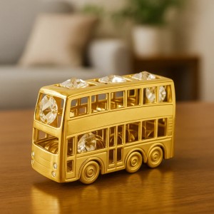 Dubbeldekker bus 24 karat verguld met Swarovski kristallen