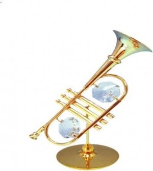 Trompet 24k verguld met Swarovski kristallen