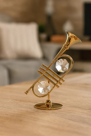 Trompet 24k verguld met Swarovski kristallen