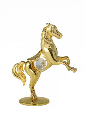24K goud verguld steigerd paard met Bohemia kristallen