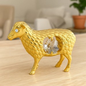 Schaap - versierd met Swarovski®-kristallen 24-karaats verguld