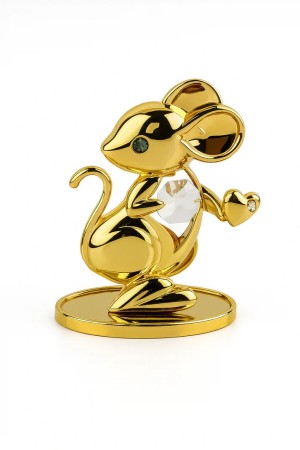 24k goud verguld Muis met Bohemia kristallen