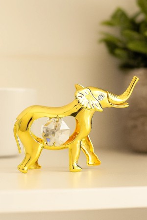 Olifant versierd met Swarovski-kristallen 24-karaats verguld