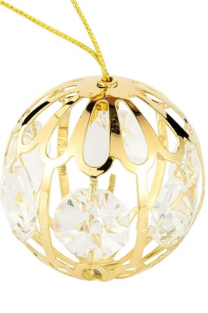 Sierbal versierd met Swarovski-kristallen 24-karaats goud verguld