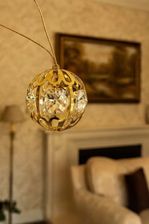 Sierbal versierd met Swarovski-kristallen 24-karaats goud verguld