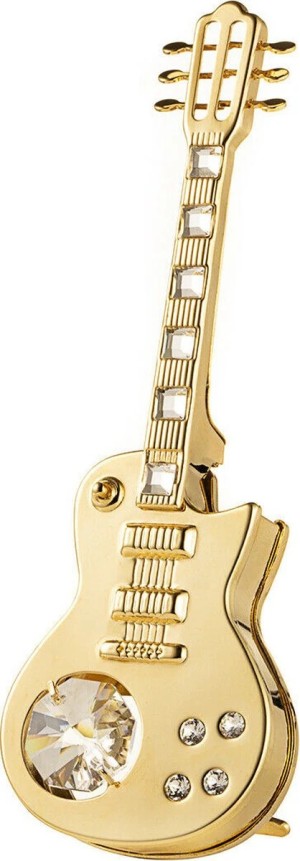 Gitaar- versierd met Swarovski® kristallen 24-karaats verguld