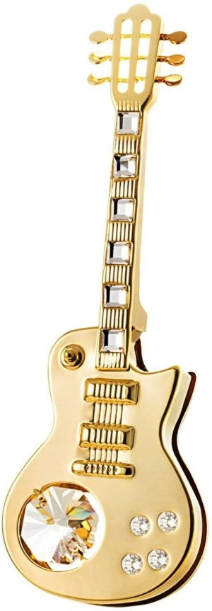 Gitaar- versierd met Swarovski® kristallen 24-karaats verguld