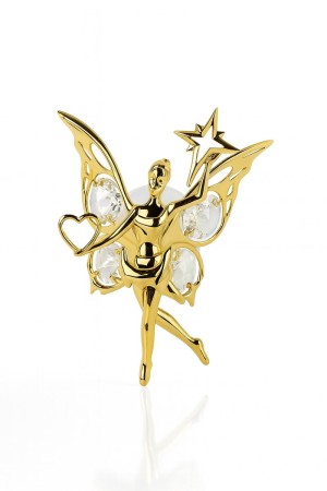 24K Vergulde Kristallen Sterrenfee – Decoratie met Zuignap