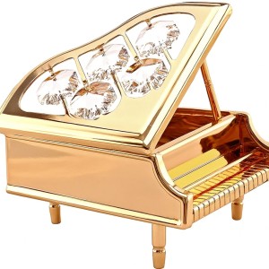 24k goud verguld piano met Bohemia kristallen