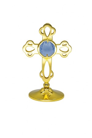 Verguld Kruis met Kristal