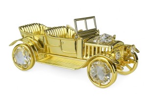 Auto versierd met Swarovski®-kristallen 24-karaats verguld