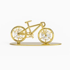 Fiets 24-karaats verguld goud en versierd met Bohemia-kristallen